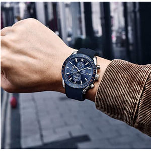 NWT Mens Luxary Benyar Leather Band Watch